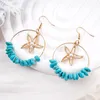 Dangle Earrings Makersland Boho Star For Women Ocean Style Jewelry Lady Personalized Natural Stone Hoop Earring Jewellery Wholesale