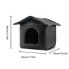 Cat Beds Furniture Waterproof Oxford Cloth Outdoor Pet House Warm Shelter For Stray Cats And Dogs Full Enclosed Bed Dog Winter Supplyvaiduryd