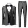 Men's Suits Blazers Men Business Casual Wedding Suit 3-piece Suitspring Dress Suit Multicolor Fashion Host Boutique High-quality 3-piecesuit 231127