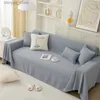 Cubiertas de silla Cubierta de sofá de color sólido Sofá para todo clima Manta Paño a prueba de polvo para dormitorio Sala de estar Sofá Cojín Q231130