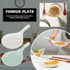 Dinnerware Sets 1pc Plastic Plate Fondue Plates Handle Dish Spoon Korean Serving Dinner Tray Restaurant Snack Buffet Appetizers K0G3