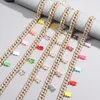 Chokers Hip Hop Fashion Iced Out Gummibärchen Kubanische Kette Halskette für Frauen Bunte Kristallbär Kubanische Link Halskette Choker Schmuck Geschenk 230428