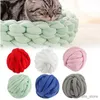 Blankets Swaddling 12m/roll Thick Chunky Yarn Cored Cotton Wool Tube Crochet Yarn For DIY Blanket Hat Bulky Arm Roving Hand Knitting Spin Yarn R231130