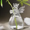 Vases petits pour fleurs, ornements transparents d'intérieur et d'extérieur, centres de table en vrac de fleurs d'ange