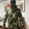 Hunting Jackets TAD Russia EMR Camouflage Fleece Jacket Army Fans Outdoor Warm Breathable Thickened Men's Hooded Trench Coat