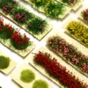 Dekorativa föremål Figurer Statisk landskap Modell Sandbord Byggnad Layout Flower Cluster Landscape Wargame Miniature Garden Decor Grass Tufts 230428