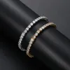 チェーン3mm 4mm 5mmテニスチェーンブリングアイスアウトブラスブレスレットミルコPave Prong setting zircon Jewelry BB023271I