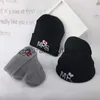 Beanie/Skull Caps Cute Letter Baby Sticked Hat Autumn Winter Warm Toddler Beanie Cap för pojkar Girls Solid Color Kids Bonnet Hatts J231130