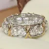 Eternity Jewelry Stone 5A Zircon stone 10KT WhiteYellow Gold Filled Women Engagement Wedding Band Ring Sz 5-112886