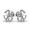 Boucles d'oreilles à tige en argent Sterling 925, bijoux à breloques authentiques et originaux, cadeaux de vacances pour femmes