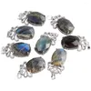 ペンダントネックレスSUNYIK FACETED OVAL TEARDROP GEM STONE CRYSTAL CABCHON CHARMS CHARMS CHARM