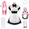 Bocchi Rock Gotoh Hitori Cosplay robe et perruques Anime la tenue fête d'halloween femmes de chambre uniforme jupes