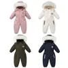 Jaquetas 30 Inverno Roupas de Bebê Engrossar Macacões Quentes Snowsuits Menina Menino Com Capuz Jaqueta Impermeável Macacão Ternos De Esqui Crianças Casaco Outerwear 231129