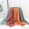 Одеяла для пеленания 60x60 см, муслиновые квадраты, детское пеленальное одеяло, детский нагрудник, шарф, носовой платок, набор ткани для отрыжки R231130