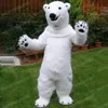Costume de mascotte d'ours polaire le plus récent, tenue unisexe de carnaval, fête d'anniversaire de Noël, festival en plein air, accessoires promotionnels pour femmes et hommes