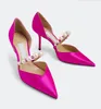 2024 Dames Designer Pumps Lakleer Aurelie 85 Mm Pumps Parel Versiering Band Puntschoen Bruiloft Sandaal Hoge Hakken