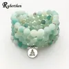 Ruberthen 2017 Nieuw Ontwerp Ab amazoniet Mala Kralen Armband Trendy Yoga Ketting Hoge Kwaliteit Handgemaakte Natuursteen Armband J1907261L