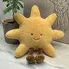 Oreillers en peluche coussins visage souriant lune soleil oreiller en peluche oreiller ciel en peluche avec jambes décoratif pour lit lit chaise chambre sieste accessoire enfants cadeau 231129