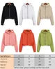 Womens Casual Hoodies Long Sleeve Cropped Sweatsuit New Fashion Top Hot-selling Lightweight Tops Loose Sweatshirt with Pocket