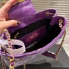 Stylish Womens Shoulder Bag Leather Diamond Gold Hardware Metal Large Logo Luxury Handbag Matelasse Chain Crossbody Bag Shopping Bag Travel Airport Bags 23/29cm