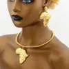 Ensembles de bijoux de mariage ensemble de couleur or africain pour femmes grandes boucles d'oreilles et pendentif collier de luxe italien bracelet bague bijoux de mariage cadeau 231130