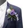 Decorative Flowers 4PCS/SET Wedding Decorations Bridal Wrist Flower Sisters Group Hand Bridesmaid Corsage Brooch Z1113