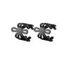 Boucles d'oreilles à dos, 2 à 20 pièces, en acier inoxydable noir, réglable, manchette d'oreille, Clip enveloppant, faux ensemble de cerceaux de Cartilage Non perçants