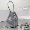 2024 Borsa di lusso da donna Borsa a secchiello con diamanti Borsa a mano del progettista Mini Totes Qualità lucida con strass Borsa a tracolla da donna Borsa a tracolla Borsa da donna Frizione Portafoglio