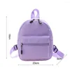 Bolsas de armazenamento estilo estilo preppy cor sólida nylon backpack viagens mulheres mochila mochila mochila