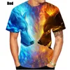 Men's T Shirts 2023 Summer Fashion T-shirt 3D Printed Breathable Street Style Stitching Print Tee