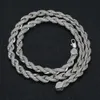 Fashion Jewelry Necklace Iced Out Hip Hop 8mm Moissanite Sterling Silver 925 Rope Chain