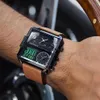 Luxury Mężczyźni Watch LED Quartz Creative Sport Watches Mężczyzna wielofunkcyjny wodoodporny zegar światła na rękę Relogio Masculino CX2251Q