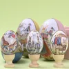 Storage Bottles 1Pcs Easter Egg Tinplate Box Cartoon Printing Fillable Tin Boxes Gift Candy Chocolate Happy Decor