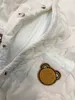 Novos macacões de algodão para crianças com lapela de pelúcia, roupas para bebês recém-nascidos, tamanho 66-100, boneca, padrão de urso, inverno, body infantil, nov25