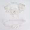 Fabulous 3D Flowers Lace Bridal Garters Sexy Rhinestones Pearls Women Garter Wedding Leg Belt Bride Romantic Thigh Garter Ring Female Accessories