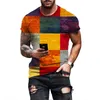 Men's T Shirts 2023 Summer Fashion T-shirt 3D Printed Breathable Street Style Stitching Print Tee