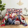 Bedding sets Santa Claus Queen Sheet Set Kid's Flat Sheet Boys and Girls Bed Sheets and Pillowcases Christmas Gifts Bed Sheet Set Bedding Set 231129