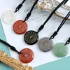 Pendant Necklaces Natural Crystal Circle Carved Auspicious Figure Attracting Wealth And Transit Suitable For Both Men Women