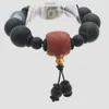 Strand Modyable Joker Irregular 16mm Black e Red Stone Bread Bracelete de Bungee Bungee Men.