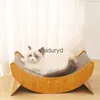 Cat Furniture Scratchers Wooden Scratcher Bed Moon Shape Scratch Board Protector Climbing Claw Scraper Protect Carpets and Sofavaiduryd