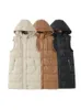 Gilets pour femmes UNIZERA 2023 automne hiver produit mode et décontracté polyvalent mi-long fermeture éclair à capuche gilet manteau 231129