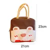 Conjuntos de utensílios de jantar 1pc Cartoon Bolsa de lona criativa reutilizável Bolsa Bento para armazenamento de piquenique