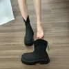 Boots British style round headed Martin boots for womens short Spring Autumn New Small Tall Thick Sole Thin 230830
