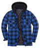 Men's Jackets Mens Winter Jacket High Quality Thick Cotton Plaid Long Sleeved Loose Hooded Coats Mens Lined Flannel Shirt Jackets Men Clothing 231129