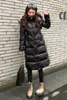 Parka 23 Inverno Nuovo Vero Colletto in Capelli Anatra Bianca Cappotto da Donna Slim Fit di Media Lunghezza Ispessito Caldo H2kj