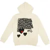 Comme Men's Hoodie Designer Hoodie 21s Women's Hoodie Play Jumper Letters Embroidery Red Heart Pattern X883