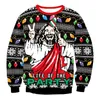 Men's Sweaters Ugly Christmas Sweaters Green Jumpers 3D Funny Printed Holiday Party Xmas Sweatshirt for Party Birthday Xmas Sweatshirt 231130