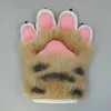 Five Fingers Gloves Women Winter Gloves Cartoon Tiger Paw Shape Warm Thicken Gloves Knit Mittens Furry Cuff Gloves for Girlfriend Presents 231130