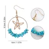 Dangle Oorbellen Makersland Boho Ster Voor Vrouwen Oceaan Stijl Sieraden Dame Gepersonaliseerde Natuursteen Hoop Earring Sieraden Groothandel