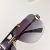 Nouveau design de mode hommes lunettes de soleil 887 monture en métal sans monture avant-gardiste et style généreux haut de gamme extérieur UV400 lunettes de protection